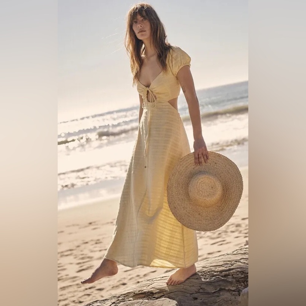 Free People Extra Dose midi dress size medium pampas